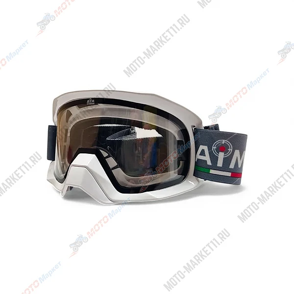 Очки снегоходные с двойной линзой AiM (PRO) 186-103 White Glossy