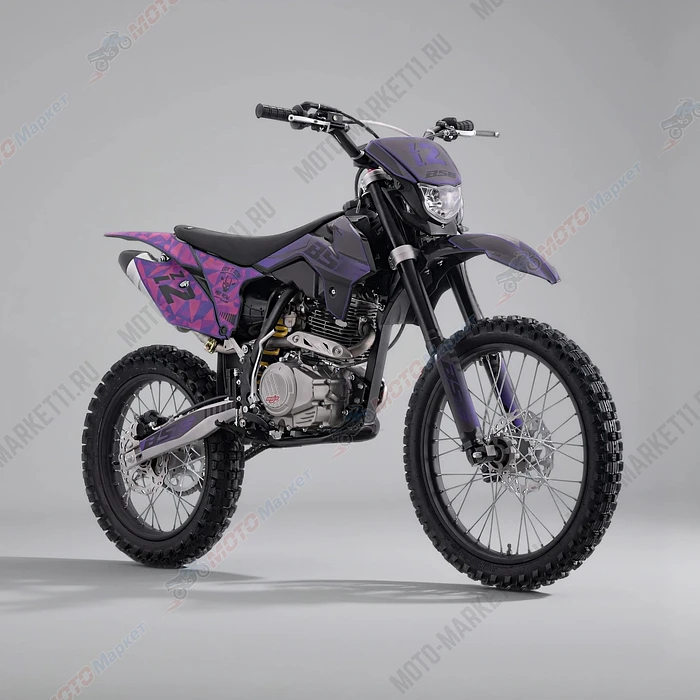 Эндуро / кроссовый мотоцикл BSE Z2 L 21\18 Split Purple, арт. BZ2LKA015HPH1