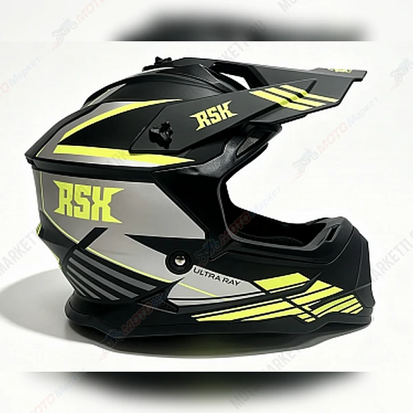   Шлем эндуро RSX Vector ( черно- зеленый матовый люминесцентный, S)