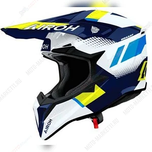 Внедорожный шлем Airoh Wraaap Vision Yellow-Blue Gloss XL