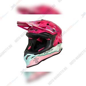 Мотошлем ROQVI QUINN L розовый/голубой глянцевый