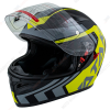 Шлем интеграл ATAKI JK316 Pattern (Hi-Vis зеленый/серый/черный) L